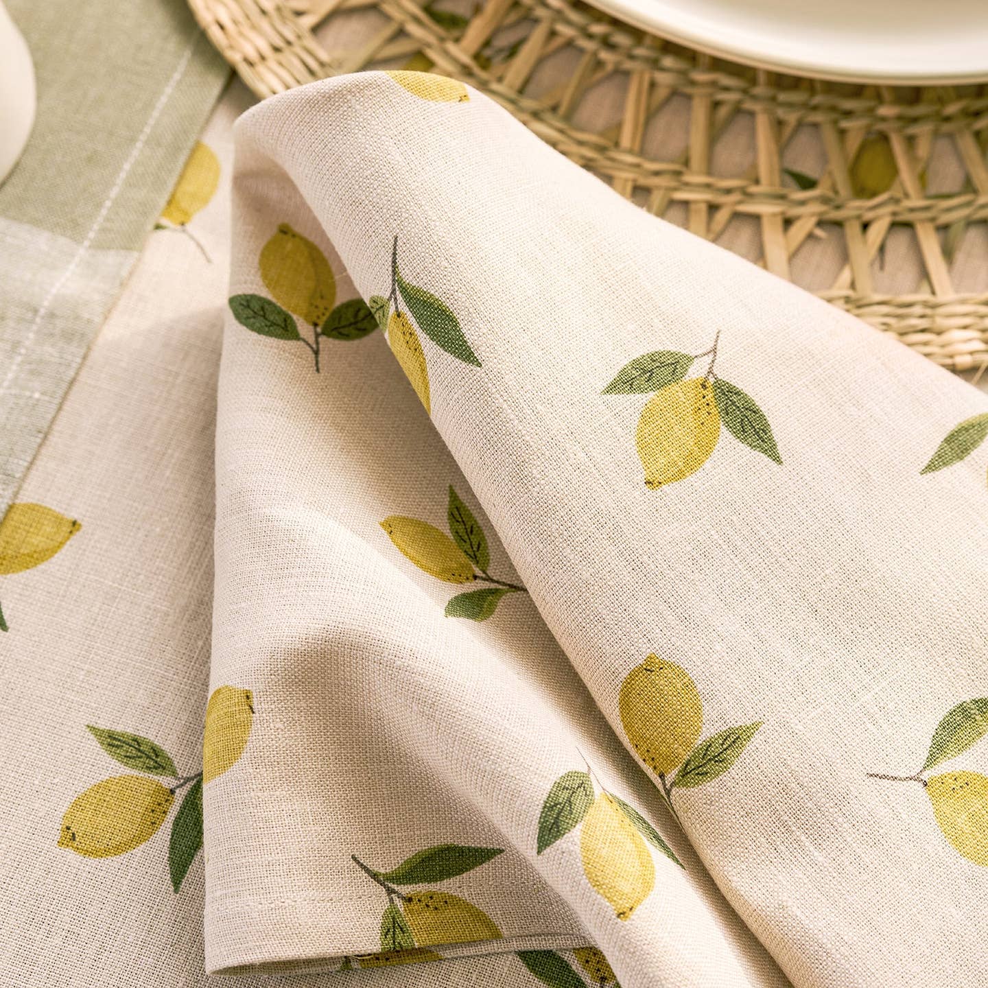 Lemons Linen Napkins (Set of 4)