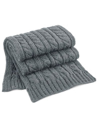 Cable Knit Melange Unisex Scarf