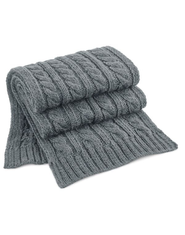 Cable Knit Melange Unisex Scarf