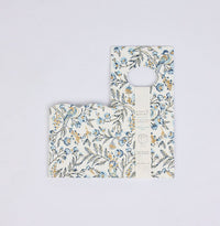 Block Printed Tissue Box - Songbird Blue Stone