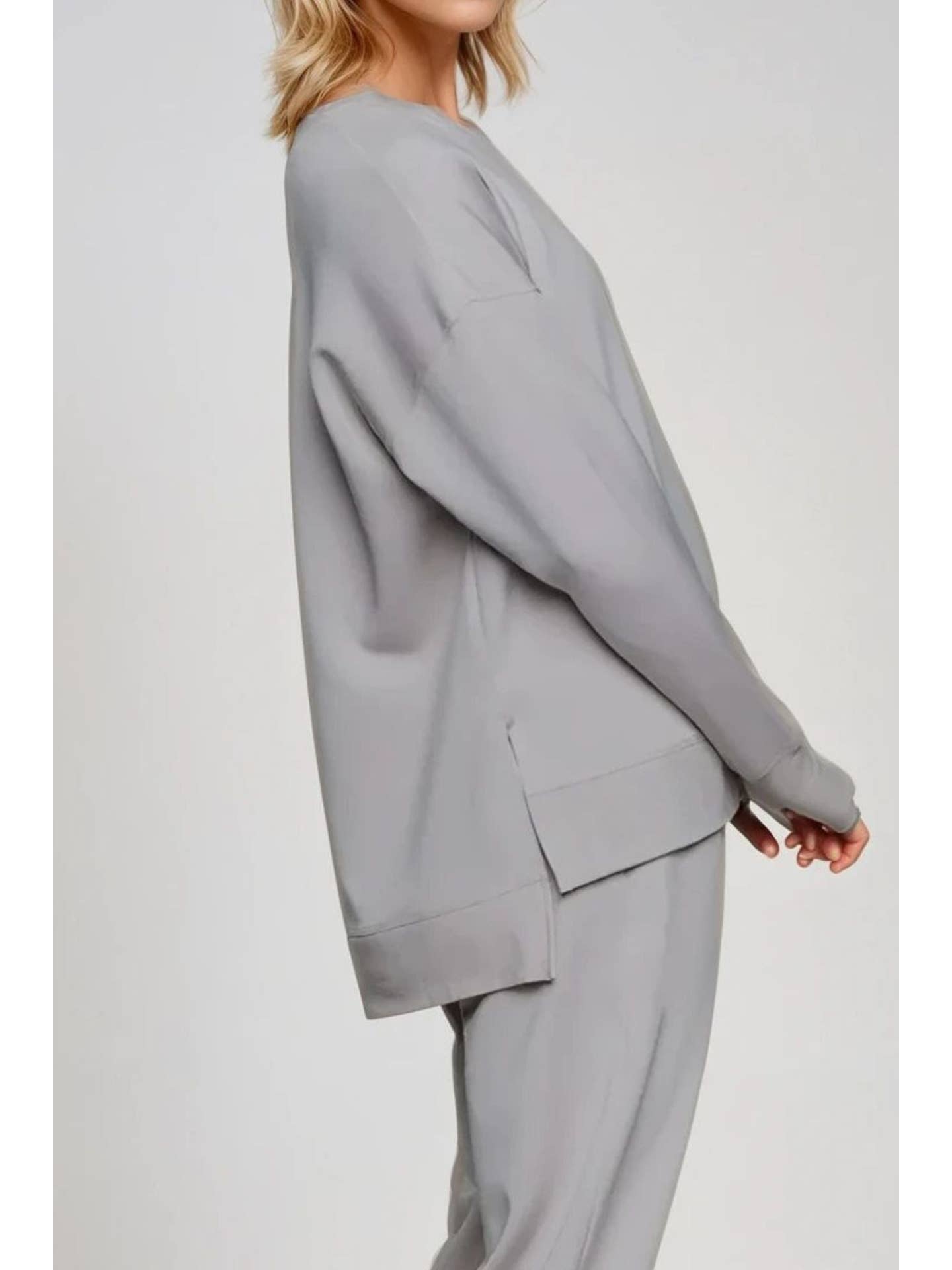 Supersoft Longline Sweatshirt in Cloud