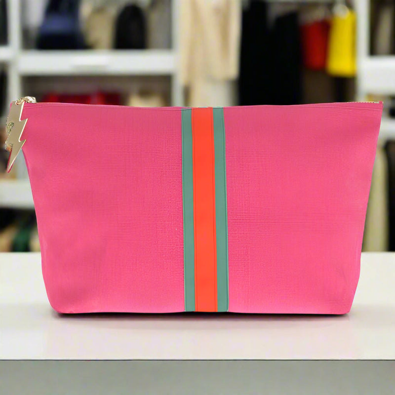 Large Striped Everything Bag in Pink, Orange or Gold