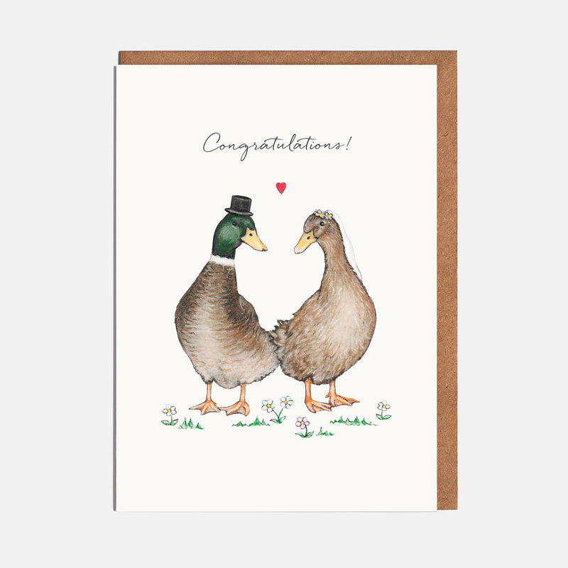 Ducks Engagement/ Wedding Card - 'Congratulations'