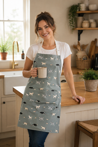 Mad About Dogs Apron - Sage & Blue
