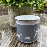 Enamel Mugs Mad About Dogs ~ Blue or Sage Green