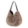 Faux Fur Slouch Bag ~ Taupe, Cream or Charcoal