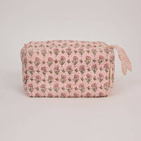 Organic Cotton Toiletry Bag - Ditsy Floral Blush
