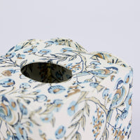 Block Printed Tissue Box - Songbird Blue Stone