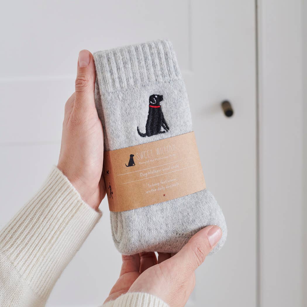 Dog Walking socks - Black Labrador