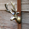 Christmas Over Door Wreath Hanger Deer Brass