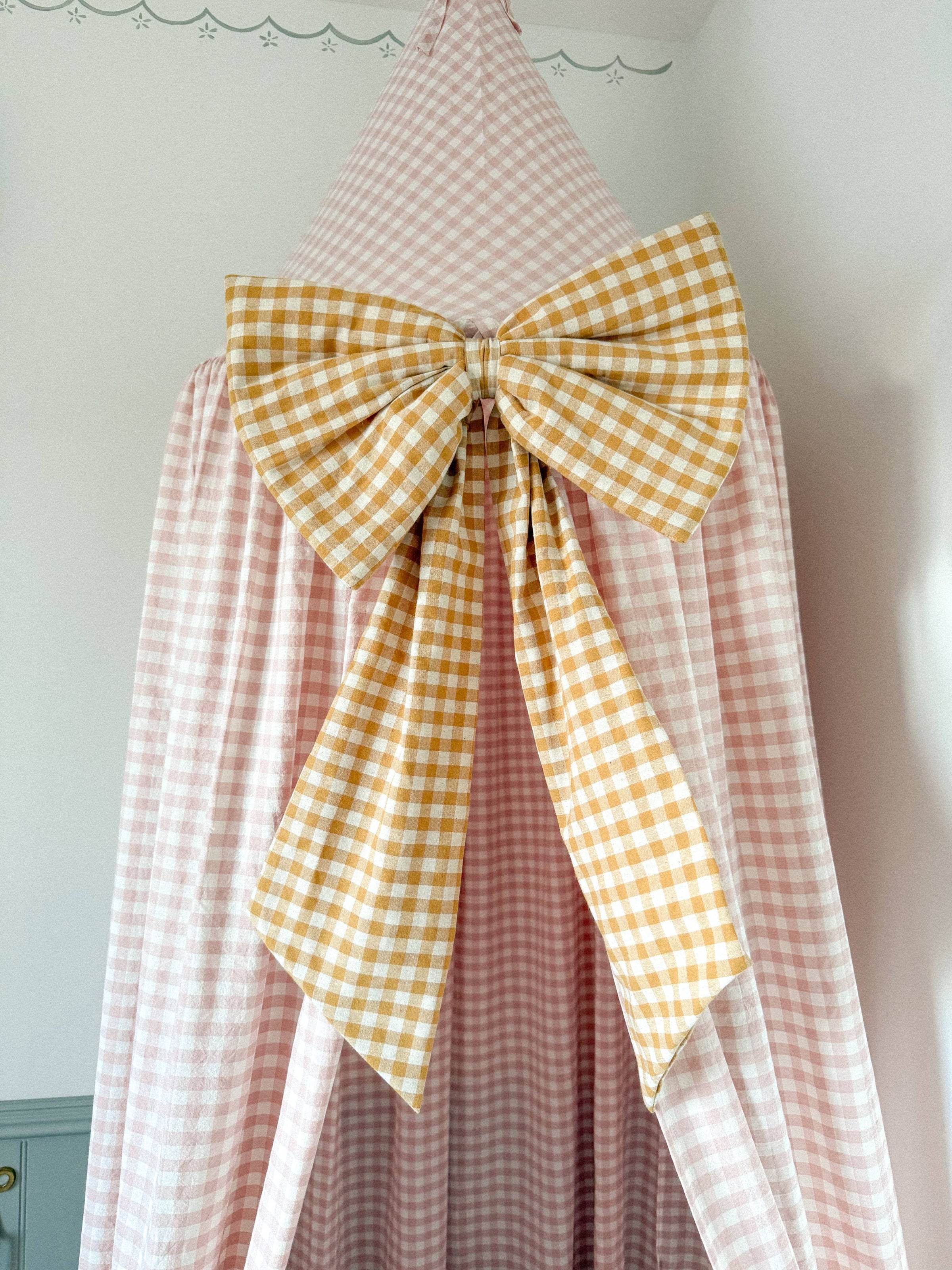 Oversized Bow - Mustard Yellow Oversized Gingham Bow
