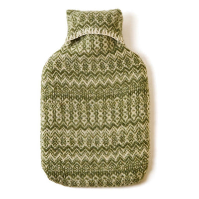 Fair Isle Pure New Wool Hot Water Bottle ~ in 3 seasonal accents