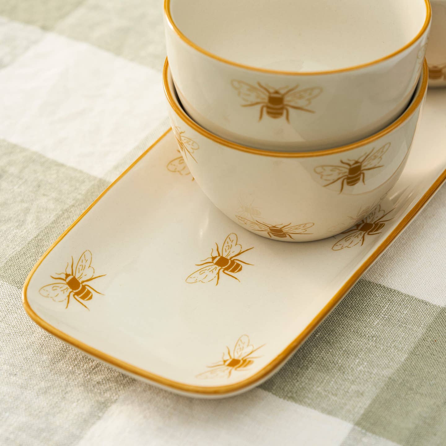 Sophie Allport - Honey Bees Stoneware Nibbles Bowl (Set of 3)