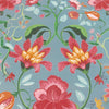 Claudia Floral Outdoor Cushion Cover - Duck Egg Blue