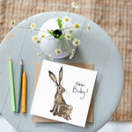 New Baby Hare Card - Molly & Meredith