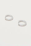 Hoop Earrings with White CZ