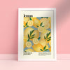 Lemon Fruit Print, Botanical Print – Unframed – A3