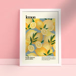 Lemon Fruit Print, Botanical Print – Unframed – A3