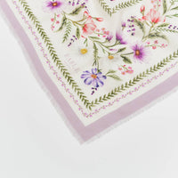 Fable England - Forget Me Knot Cream Narrative Square Scarf