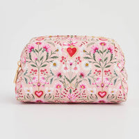 Floral Heart Pink Pouch
