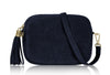 Handmade Italian Real Suede Tassel Camera Bag ~ in 4 Autumnal Colours