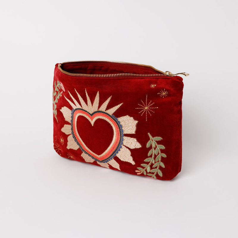 Sacred Heart Rouge Velvet Everyday Pouch