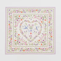 Fable England - Forget Me Knot Cream Narrative Square Scarf