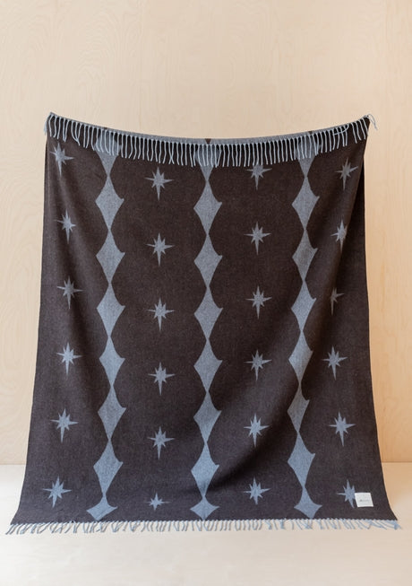 Pure Lambswool Blanket in Blue Celestial