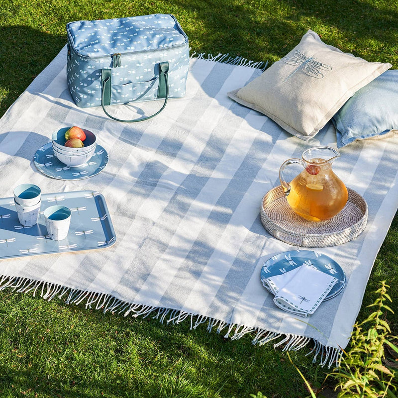 Witham Stripe Woven Picnic Blanket - by Sophie Allport