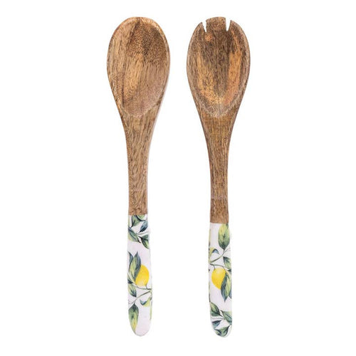 Lemon Design ~ Set of 2 Wooden Fork & Spoon