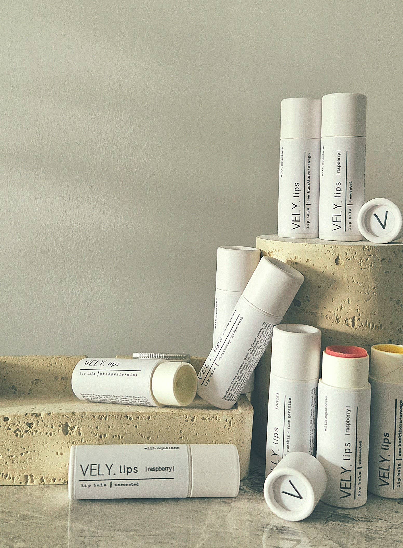 Natural Tinted Lip Balm "Brick" with Squalane