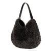 Faux Fur Slouch Bag ~ Taupe, Cream or Charcoal