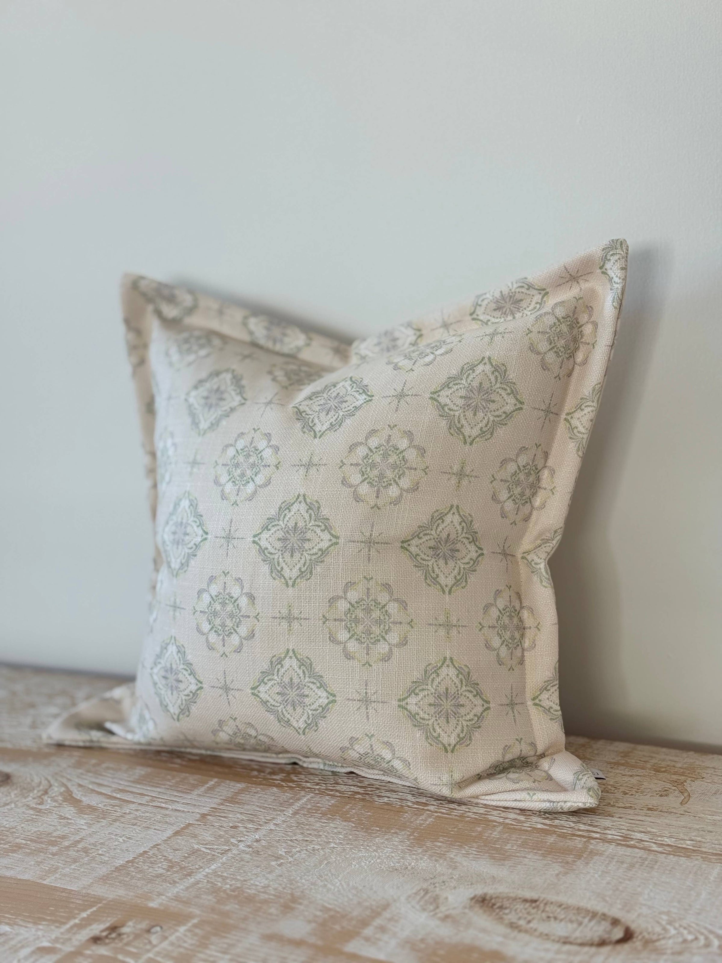 Orla Sage Print Flanged Edge Cushion Cover