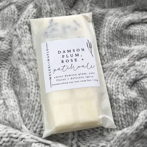 Damson Plum, Rose & Patchouli Scented Snap Bar Wax Melt