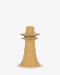 Stoneware Candlestick Holder - Mustard