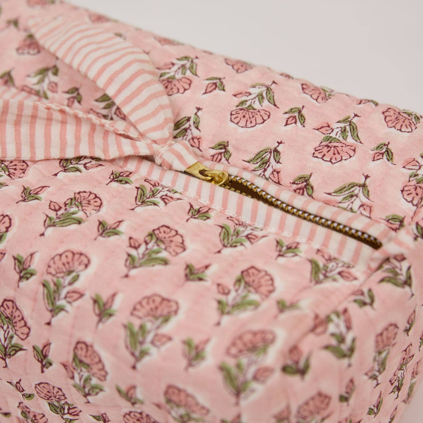Organic Cotton Toiletry Bag - Ditsy Floral Blush