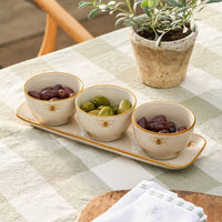 Sophie Allport - Honey Bees Stoneware Nibbles Bowl (Set of 3)
