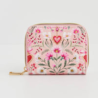Floral Heart Pink Purse
