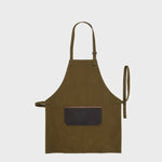 Leather and Canvas Apron – Navy or Olive