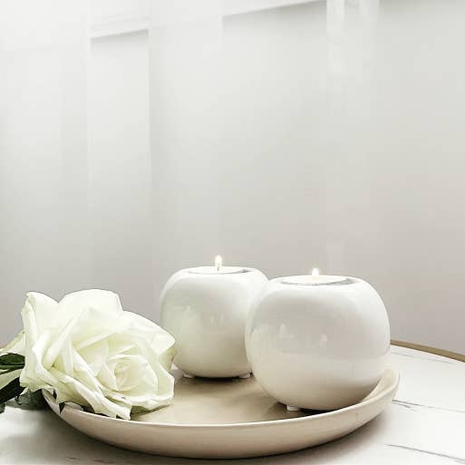 White Ceramic Tealight Holder