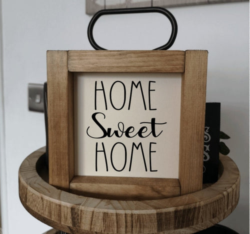 Home Sweet Home Mini Rustic Sign