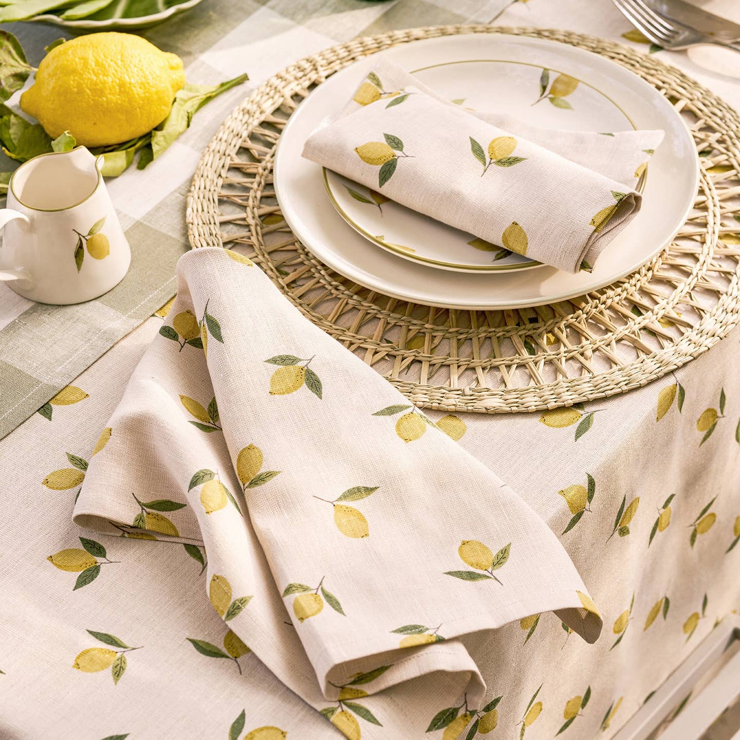 Lemons Linen Napkins (Set of 4)