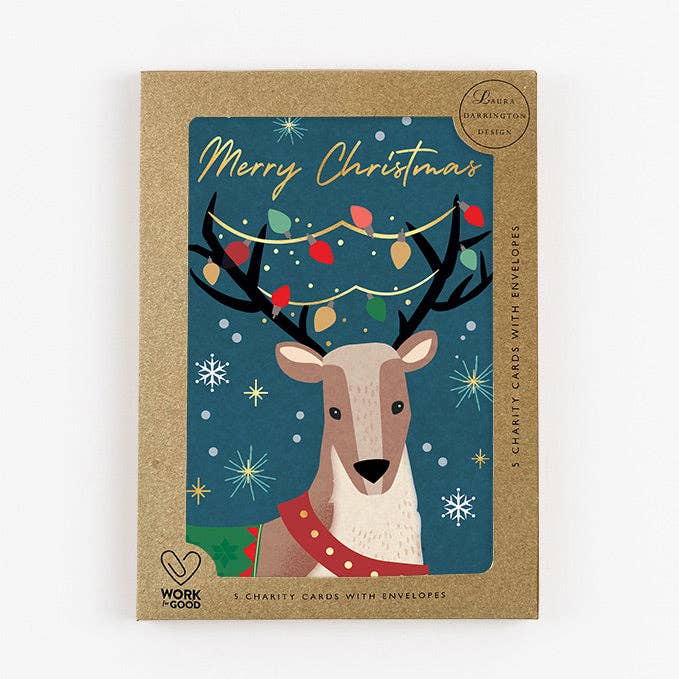 Reindeer Charity Christmas Card Pack