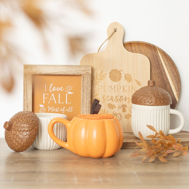 Autumn Fall Pumpkin Season Wooden Serving Board