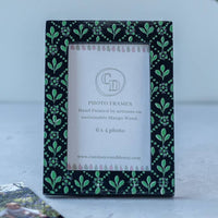 Hand Painted Leaf Photo Frame
