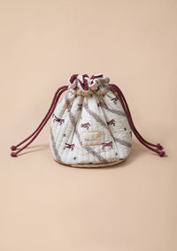 Cotton Wash Bag in Cream Gallop Horses
