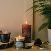 Figgy Pudding Scented Gold Marbled Candle