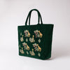 Elizabeth Scarlett Giraffe Tote in Forest Green