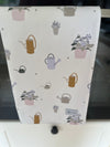 Watering Can and Flowerpots Design Tea Towel