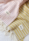 Cotton Throw in Pink Geometric